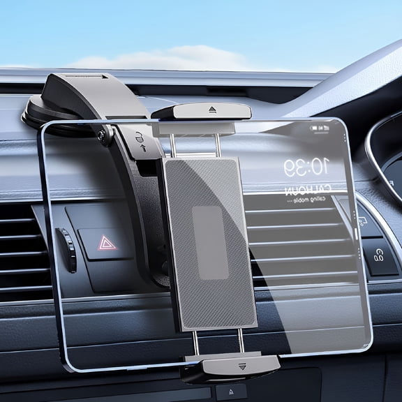 GJX Car Dashboard Tablet and Phone Holder, Universal 4-13 Inch Mount with Strong Suction, 360 Rotation for GPS and Hands-Free