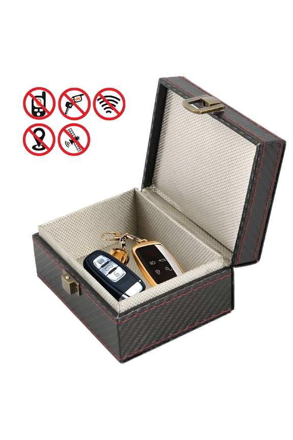 Car Key Blocker Faraday Box Car Key Signal Blocking Cage 11.6 X 9 X 5.8 Cm Keyless Entry Car Keys Box Anti-Theft Faraday Box for Keyless Car Keys Security Faraday Box for Car Keys