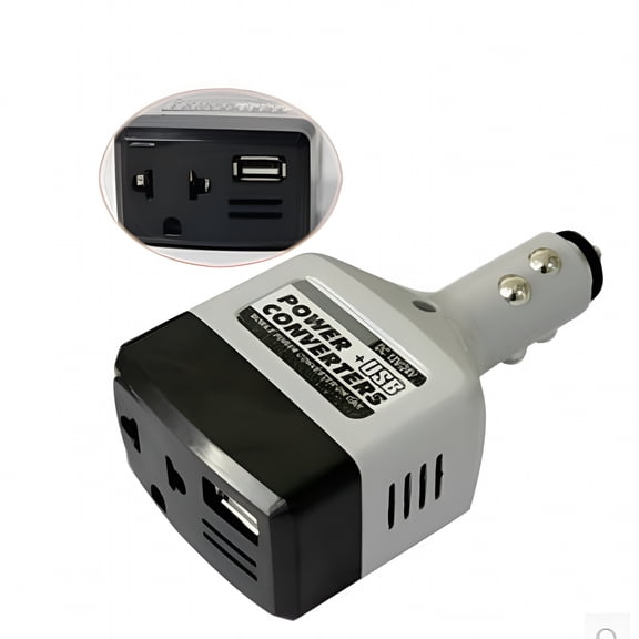 GJX Car Power Converter Inverter 12V/24V for 220V Adapter Charger Car Cigarette Lighter Socket Power+USB Converter