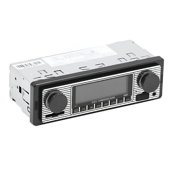 GJX Car Stereo FM Retro Radio 12V Player Bluetooth Stereo MP3 USB AUX WAV FM