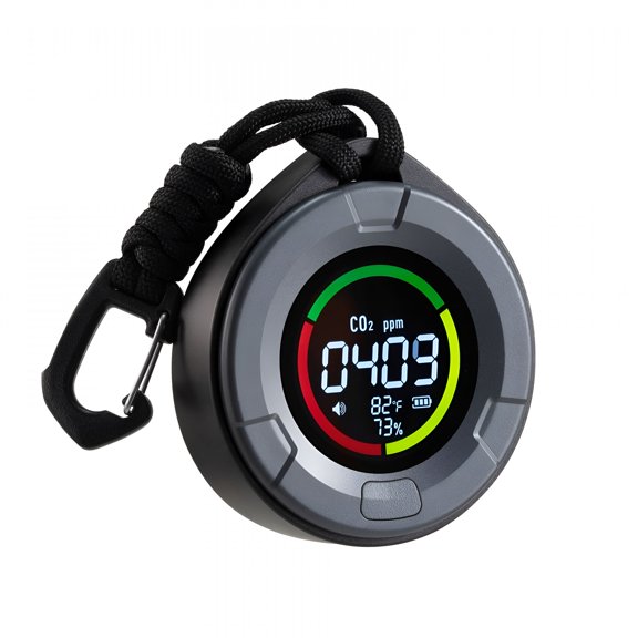 GJX Carbon Dioxide Monitor, CO2 Controller with Temperature and Humidity Display, NDIR Sensor, CO2 Sensor for Outdoors, Home, Office, Car, Lightweight And Portable