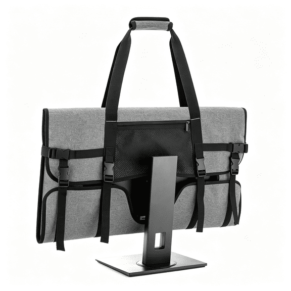 GJX Carrying Case for 24" Monitors Compatible with 21.5"/24" | for 24" Lcd Screens Protective Monitor Travel Bag with Padded Velvet Lining (Patented Design)