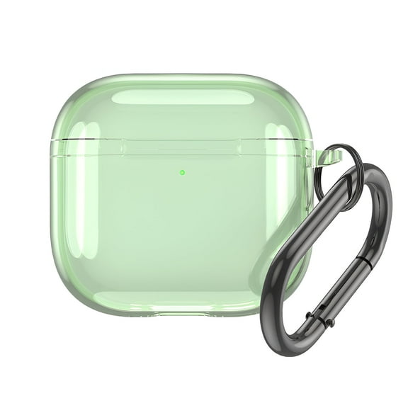 GJX Case for Airpods 4,Lightweight Durable Dustproof and Waterproof Protection Cover for Airpods 4 Case,Minimalist Transparent Design Protective Case Cover for Apple Airpods 4,Green