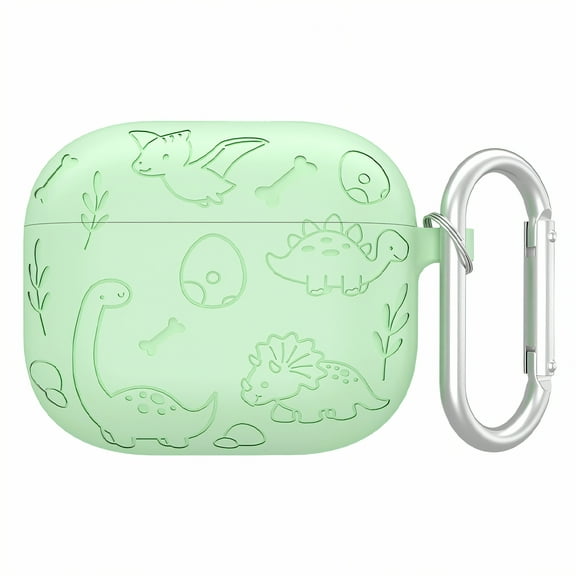 GJX Case Compatible with Airpods Pro 2,Elastic Silicone Protective Case for Airpods Pro 2,Cute Dinosaur Pattern Case for Airpod Pro,Green