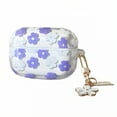 thumbnail image 1 of GJX Case Compatible with Airpods Pro 2,Soft Tpu Protective Case for Airpods Pro 2,Floral Accent Clear Case for Airpod Pro,Purple, 1 of 7