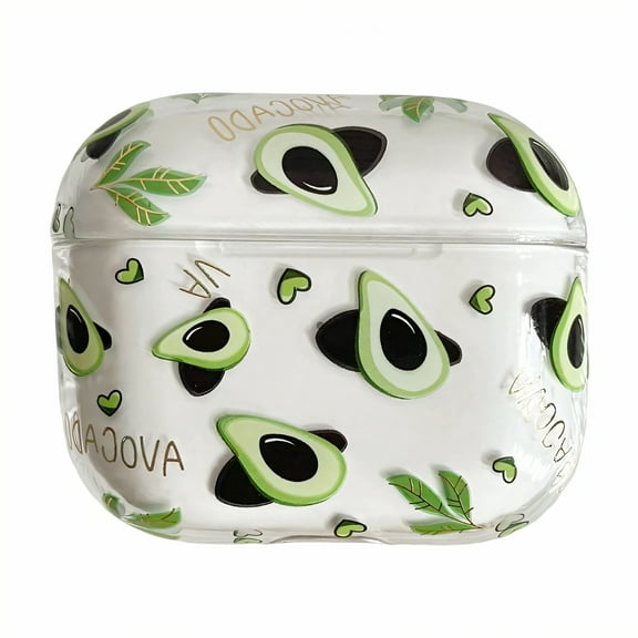 GJX Case Cover Fits for Airpods Pro 2,Pc Hard Case for Airpod Pro,Avocado Pattern Clear Protective Case for Airpods Pro 2,Style1