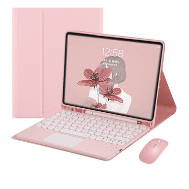 GJX Case for Ipad 10Th Generation with Keyboard Quiet Chocolate Keys for Ipad Case with Keyboard Bluetooth Mouse Pen Slot Fit for Ipad Case 10Th Generation Pink