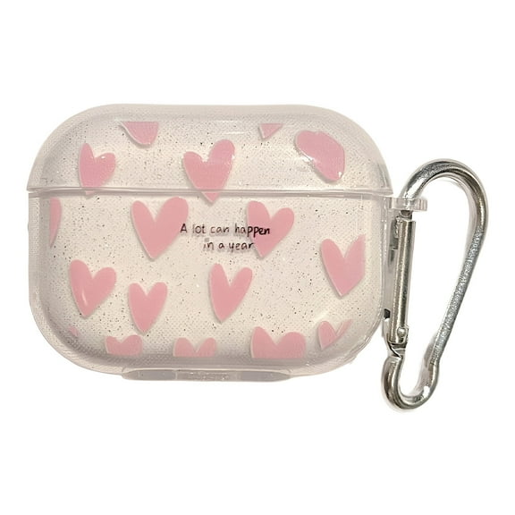 GJX Case for Airpods 4,Letter Print Design Protection Cover for Airpods 4 Case,All-Around Protection Protective Case Cover for Apple Airpods 4,Pink