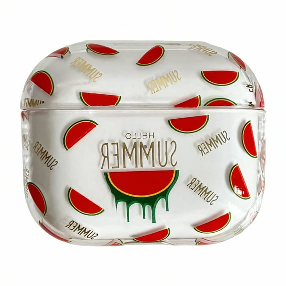 GJX Case for Airpods Pro 2nd Generation,Pc Hard Protective Cover for Airpods Pro 2 Case,Watermelon Pattern Clear Case for Airpod Pro,Style3