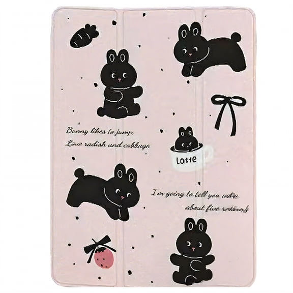 GJX Case for Ipad Air 11 Inch with Pencil Holder,Acrylic Cute Case for Ipad,Folding Stand Case for Ipad Air,Style1