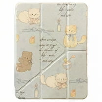 GJX Case for Ipad Air 11 Inch with Pencil Holder,Faux Leather Tablet Holder,Travel Friendly Cute Case for Ipad,Style1