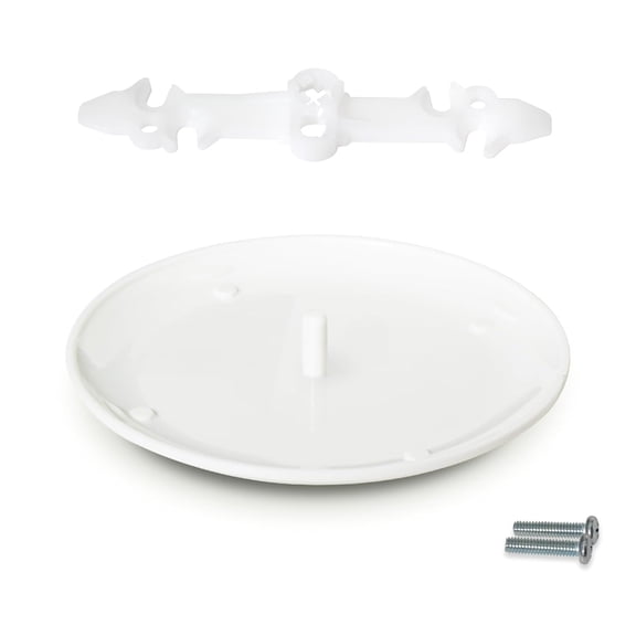 GJX Ceiling Box Cover Plate, Round Hole Cover with Invisible Screws, Paintable White Blank Wall Plate for 3.5-4" Octagonal/Round Electrical Boxes, Easy Install for Ugly Holes, 1 Pack (White)