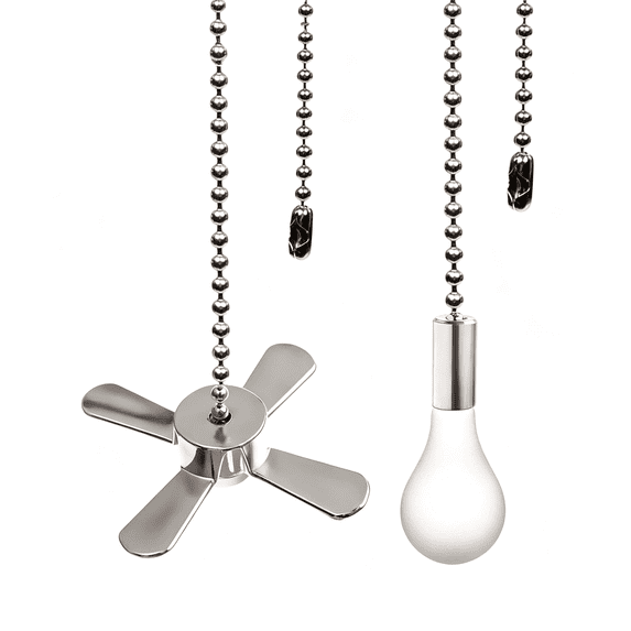 Celing Chain Set GJX Ceiling Fan Pull Chain, 13.6 Inches Fan Pulls Set with Connector, 2 ...
