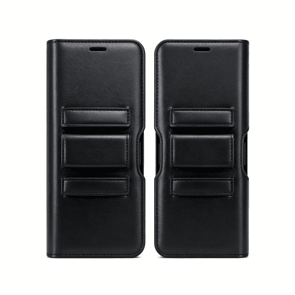 GJX Cell Phone Case for A57 A56 A55 A54 A37 A36 A35 A34 A26 A25 A24 A16 A15 A14, Premium Holster with Belt Clip for Men, Id Card Magnetic Pouch, Black