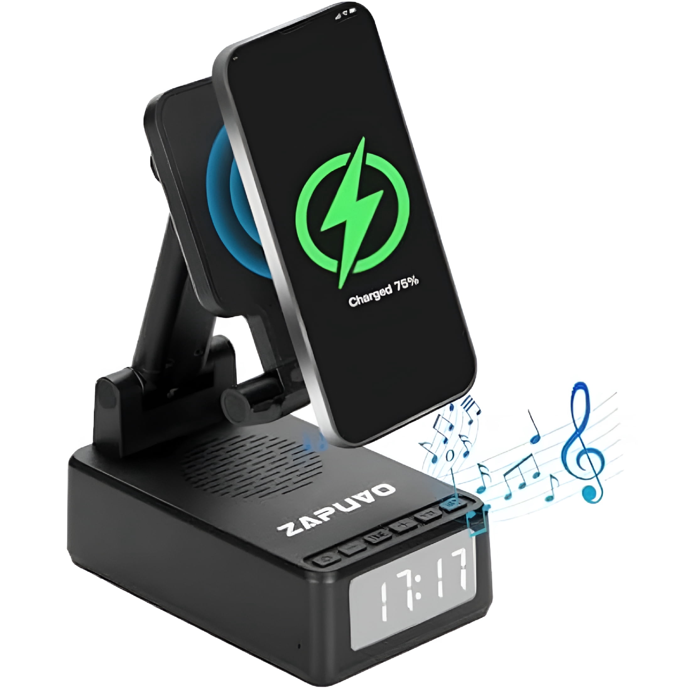 GJX Cell Phone Stand with Wireless Speaker,Gifts for Husband,Anniversary Birthday Gift,Cool Tech Gadgets for Dad,Women,Teen,Boy,Girl