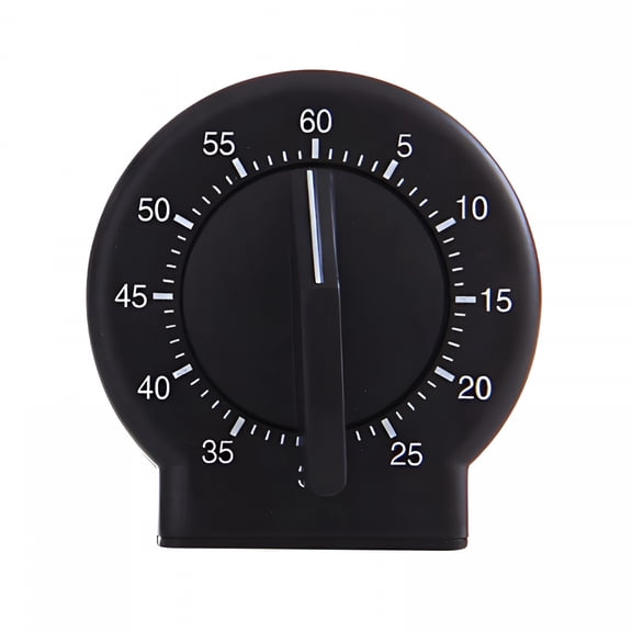 GJX Chef Cooking Timer Clock with Loud Alarm, 60 Minute Visual Kitchen Timer Hour Mini Countdown Mechanical Timer for Kitchen, Homework, Exercise, No Batteries Required, Mechanical Black