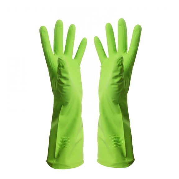 GJX Chemical Resistant Gloves, Reusable Heavy Duty Long Rubber Gloves, Dishwashing Gloves, Industrial Safety Gloves, Waterproof Gloves for Hot Water, Gardening