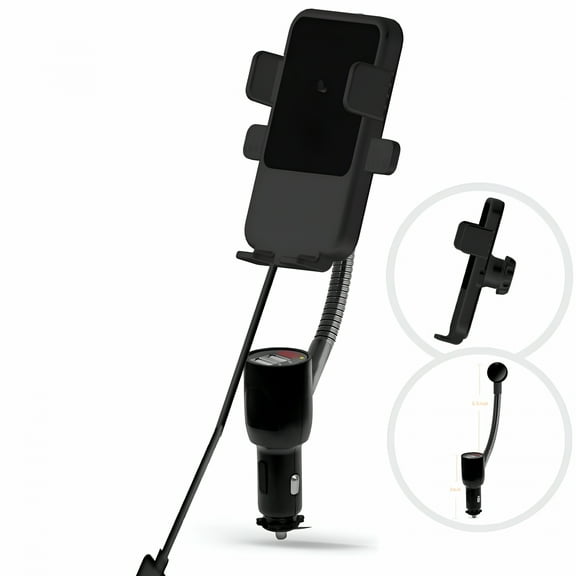 GJX Cigarette Lighter Dual USB Smart Fast Charging Car Wireless Charging Universal Navigation Mobile Phone Bracket