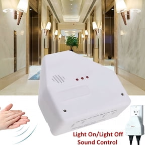 GJX Clapper Sound Activated Switch White Electrical Outlet Light Control for Bedroom