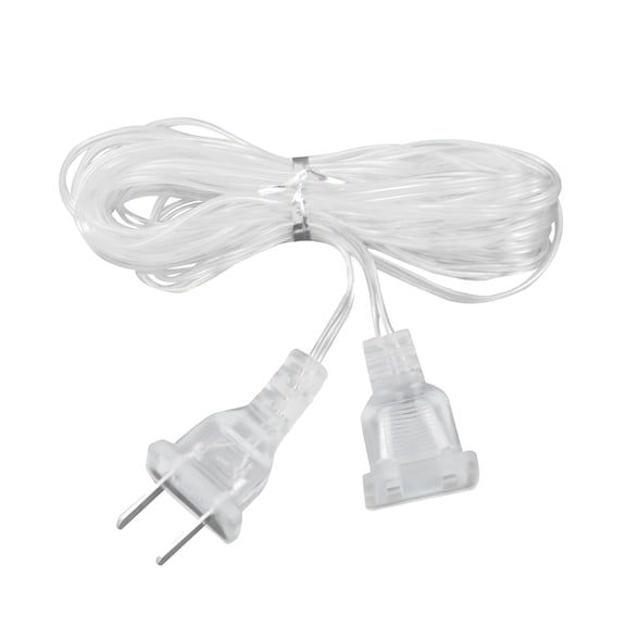 GJX Clear Extension Cord 16 FT,1 Pack Extension Cord,US plug Extension Cord,2 Prong Extension Cords Male to Female,Indoor Extension Cord for Light
