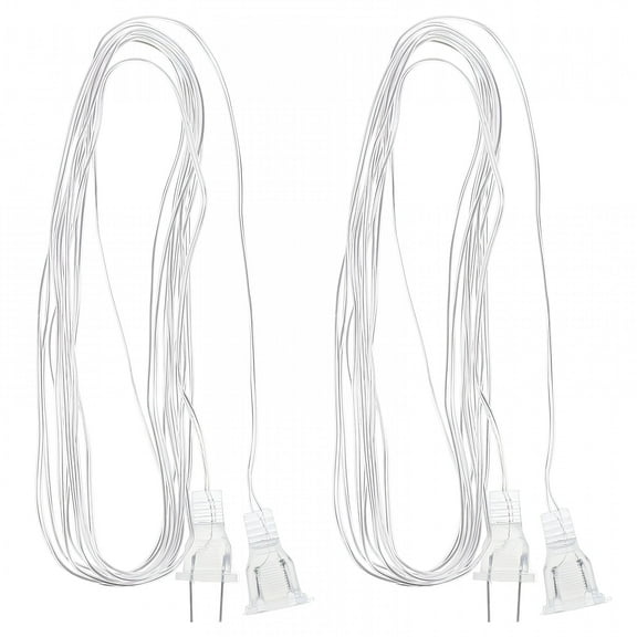 GJX Clear Extension Cord 2 Pcs Clear Extension Cords Invisible Extension Cord Christmas Light Extension For Indoor Outdoor With US Plug