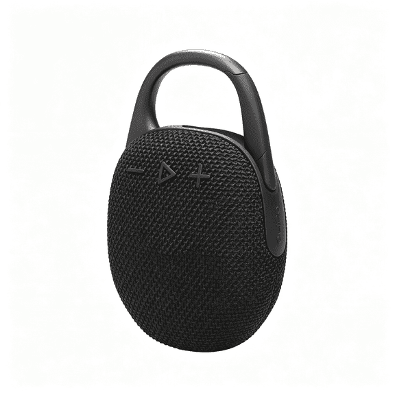 GJX Clip 5 - Ultra-Portajbl Clip 5 - Ultra-Portable, Waterproof & Dustproof Bluetooth Speaker, Big Pro Sound with Punchy Bass, Integrated Carabiner, Up to 12 Hours of Play, (Black)