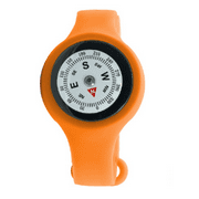 GJX Compass,Environmentally Friendly PVC Material Compass Hiking Survival,Clear Scale Hiking Gear,Orange