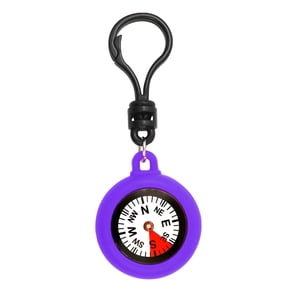 GJX Compass Hiking Survival,Silicone Protection Design Compass for Kids,Quick Mounting Military Gear,Purple