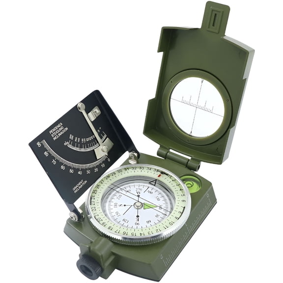 GJX Compass Hiking Survival,Waterproof Design Compass for Kids,Precision Craftsmanship Military Gear,Green