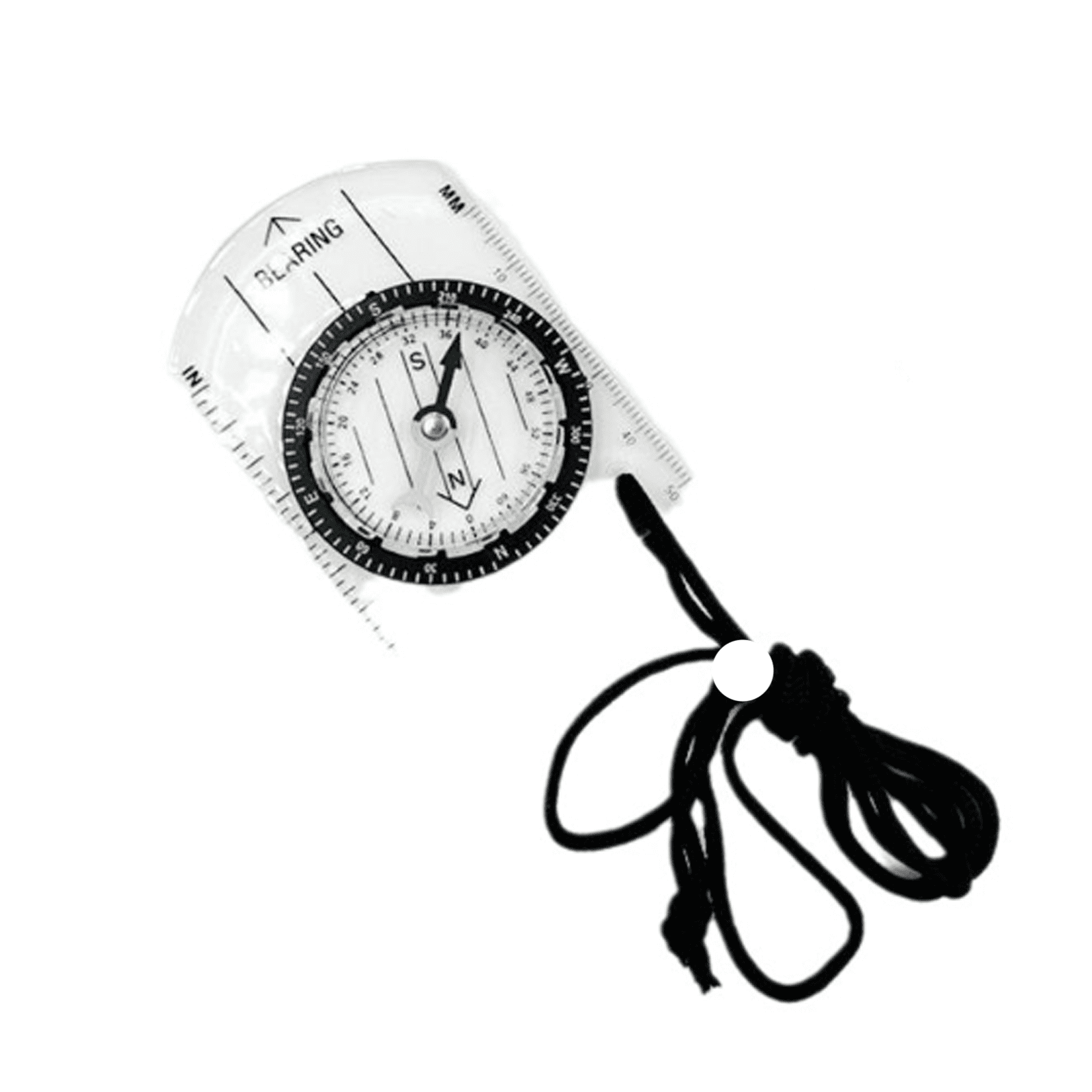 GJX Compass,Transparent Material Compass Hiking Survival,Fine Scale Hiking Gear