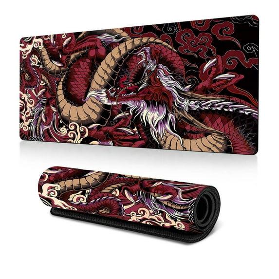 GJX Computer Accessories,Rgb Lighting Desk Pad,Southeast Asian Style Magic Control Gaming Keyboard and Mouse,Pattern5