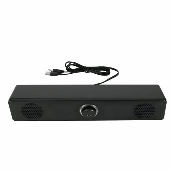 GJX Computer Speakers Wired USB Desktop Soundbar HiFi Clear Sound Volume Knob Mini Speaker for PC Laptop Tablet