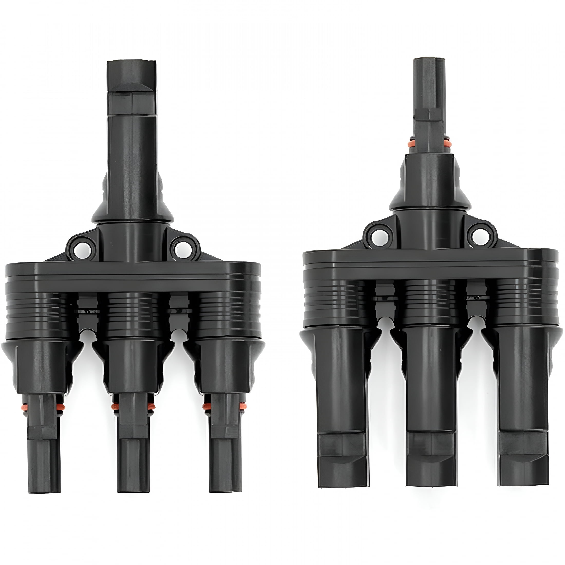 GJX Connector M-C-4, Male/Female Solar Panel T Connector M-C-4 Parallel Photovoltaic Connection Clip On Solar Adapter Separator Coupler (M/3F, F/3M)