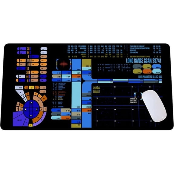 GJX Control Console Display Desk Mat,Large Gamer Mouse Pad,Laptop Pad Mat,Game Mat,Gaming Accessories,Computer Accessories,Gaming Room Decor,Scifi Gift