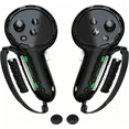 thumbnail image 1 of GJX Controller Grips Compatible with Meta Quest 3S Quest 3 Controllers Straps Knuckle Hand Strap with Battery Opening Covers with Thumbsticks Covers Black,Batteries Not Included, 1 of 7