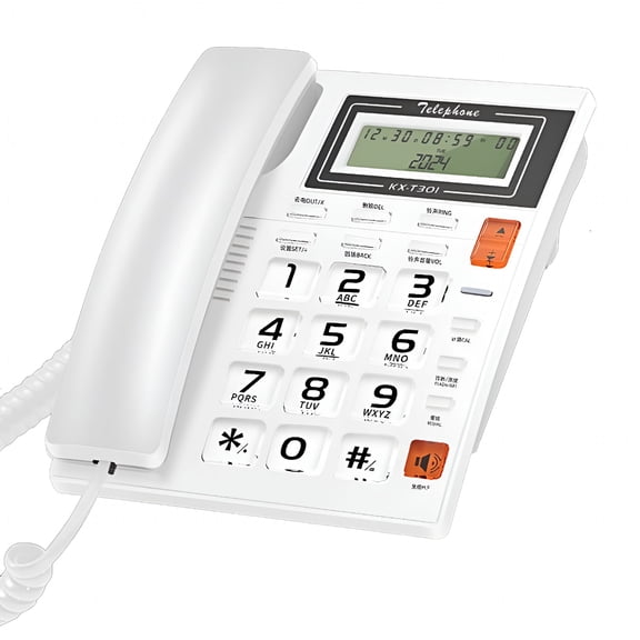 GJX Corded Landline Phone Big Button Landline Phones with Caller Identification