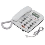 GJX Corded Phone with Answering Machine Landline Telephone 2-Line Corded Telephone with Speakerphone Speed Dial Corded Phone with Caller Id for Home/Office