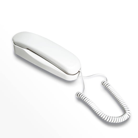 GJX Cordless Landline Phone with Answering Machine, Wall Mountable Desktop Telephone for Home, Large Button Clear Display, White