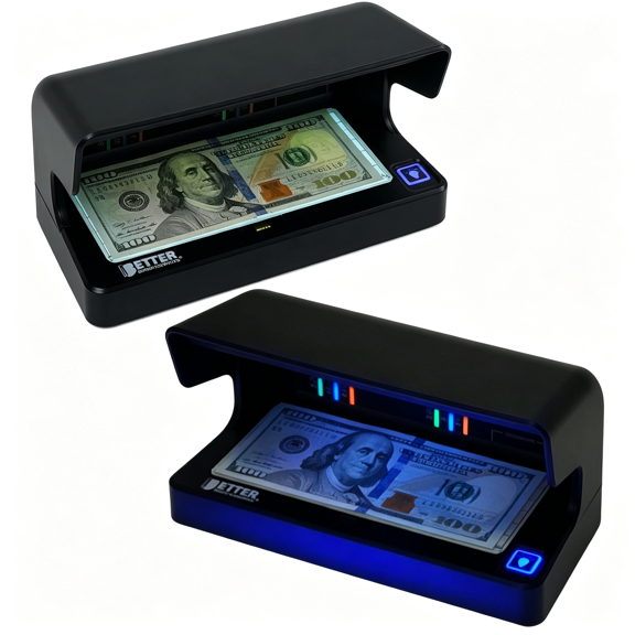 GJX Counterfeit Money Detector Machine, Portable Money Checker Machine with Uv Light Money Uv, Counterfeit Bill Detectors for All Currencies, Ids, Cards, Rechargeable