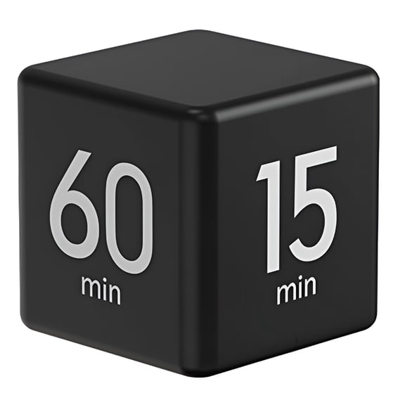GJX Cube Timer,Time,Kitchen Timer Kids Timer for ADHD Productivity Workout Flip Timer Classroom for Study Time Countdown Management Settings 15 20 30 60 Minutes