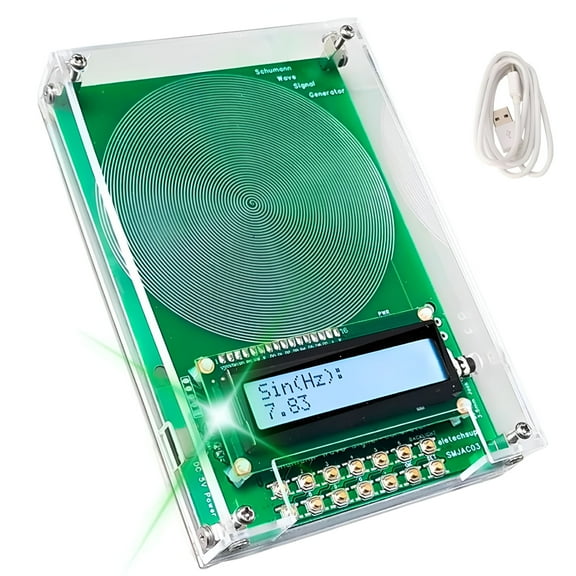 GJX Custom Frequency Generator, Schumann Resonance Generator, Adjustable 0.1HZ-100000Hz Sine Signals Generator, 7.83Hz Pulse Generator, for Stress Relief, Relaxation, USB Powered (Green)