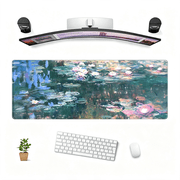 GJX Cute Laptop Mouse Pad Large Desk Mat Pc Gaming Desk Pad,Aesthetic Computer Keyboard Mouse Mat for Women Girls Office Decor Pad,Vibrant Purple Desk Mat