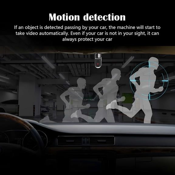 GJX Dash Cam, 360 Video Recorder, 1080p HD 360 Rotating Mini Dashcam, Car Cameras for Surveillance 360 24 Hour Recording