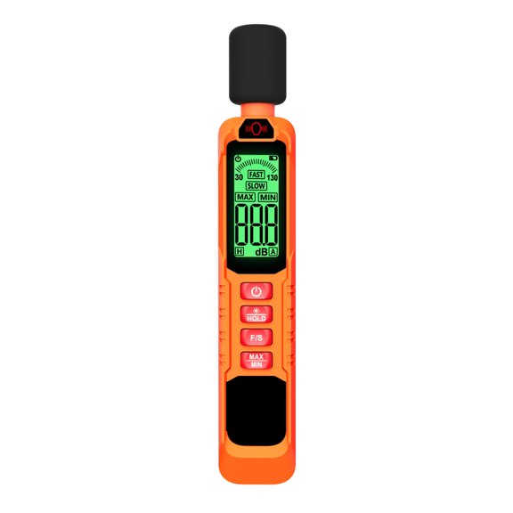 GJX Decibel Meter Noise Decibel Reader,Sound Level Meter - Range 30-130Db,Max/Min,A-Weighted,With Backlit Lcd Screen,Data Hold,Fast/Slow,For Home,Outdoor & Noisy Neighbors