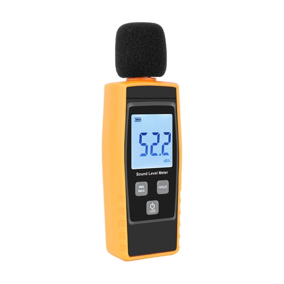 GJX Decibel Meter Sound Level Reader 30-130Db(A) Hand-Held Sound Noise Meter Backlight Alarm Digital Noise Meter Decibel Monitoring Tester Calibrated Audio Noise Volume Measuring Instrument