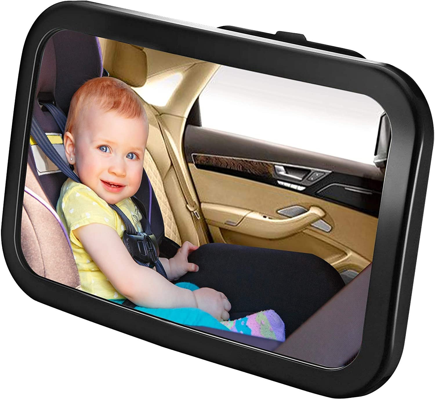 GJX Detachable Backseat Baby Car Mirror Clear Wide Angle View of