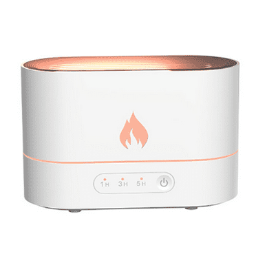 GJX Diffusers for Home,Flame & Mist Combo Effect Humidifier,Smart Auto Shut-off Scent Diffusers for Home,While