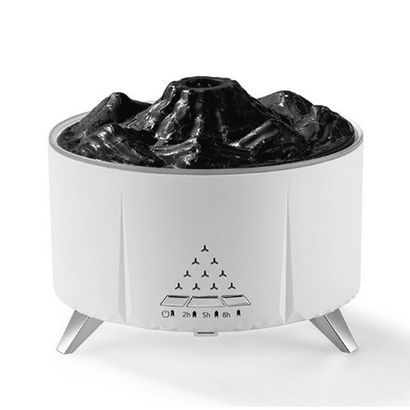 GJX Diffusers for Home,Jellyfish & Flame Spray Effects Humidifier,Remote Control Scent Diffusers for Home,While