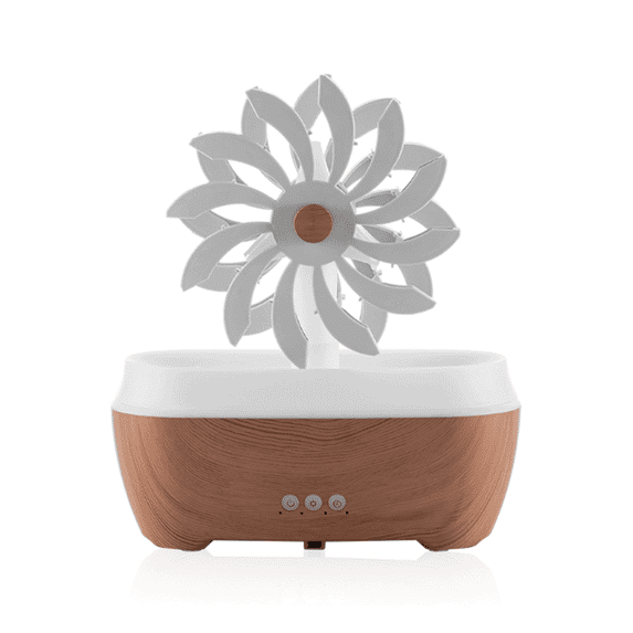 GJX Diffusers for Home,Rotating Windmill Design Humidifier,Seven-color LED Lighting Scent Diffusers for Home,Grain