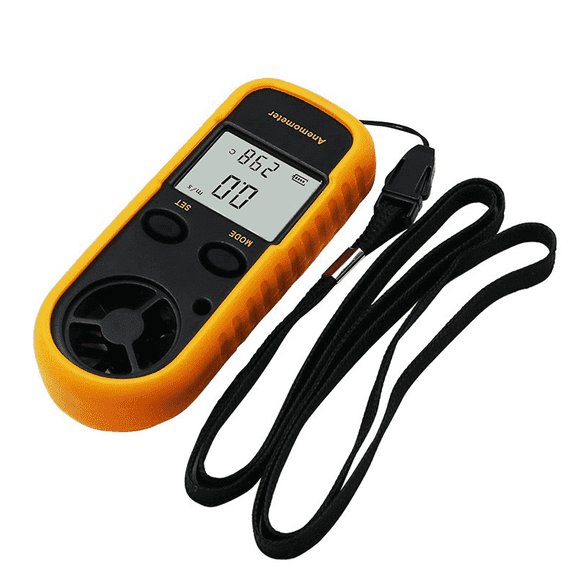 GJX Digital Anemometer Wind Meter, Portable Handheld Airflow & Temperature Gauge, Pocket Size Wind Speed Tester for HVAC, Sailing, Climbing, Weather Monitoring, Outdoor Activities